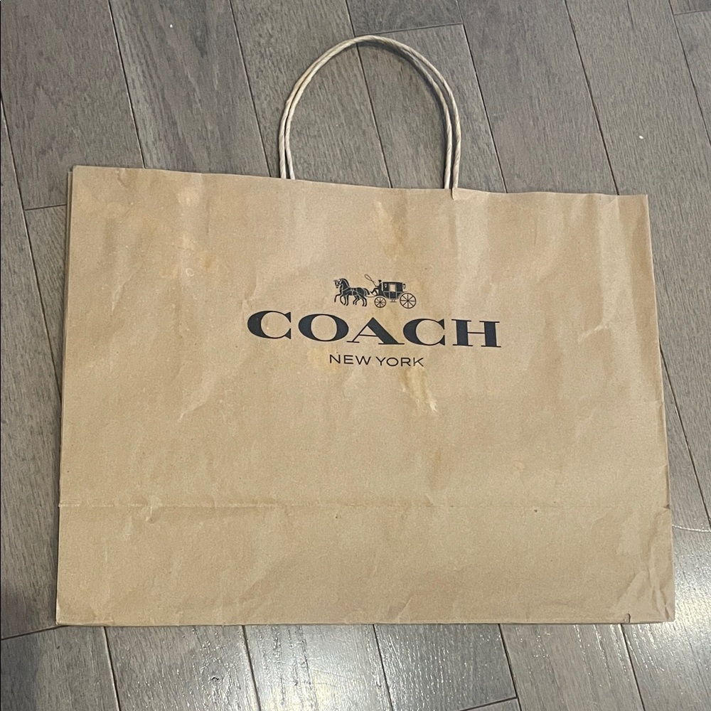🔥 FREE WITH ANY PURCHASE Coach Brown Logo Shopping Bag